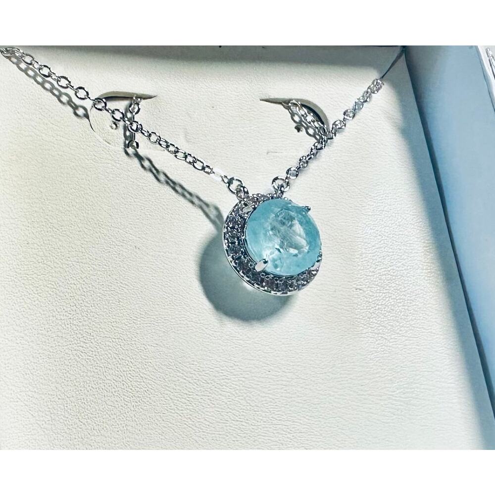 BABY BLUE NATURAL FUSION STONE NECKLACE